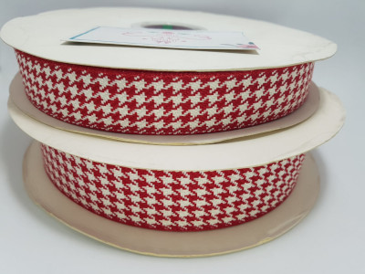 CINTA DE CUADROS 3.8CM ROJO 1Mt