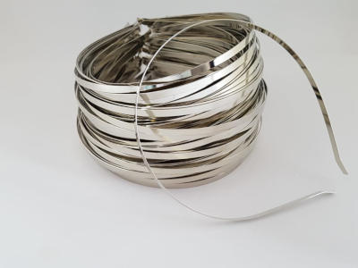 DIADEMA METALICA PLATA 5MM 10UNDS