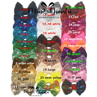 MOÑO LENTEJUELA 8.5CM 12 UNDS