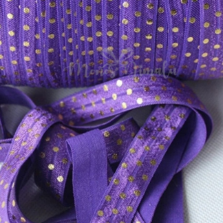 ELASTICO ORO PUNTOS MORADO 1MT