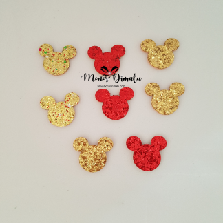 MINNIE MOUSE 3X3CMS 12UNDS ROJO
