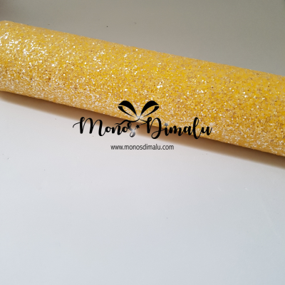 GLITTER AZUCAR AMARILLO 33x26cmS