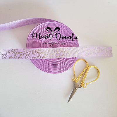 CINTA METALIZADA LILA 1MT 2.2CMS