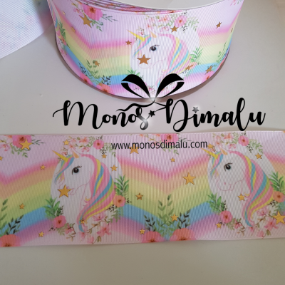 CINTA UNICORNIO ORO 7.5CMS 1METRO