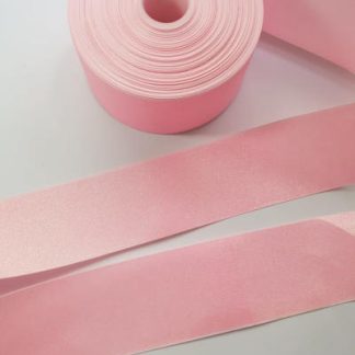 CINTA FAYA ESCARCHADA ROSADA 7.5CMS 1MT