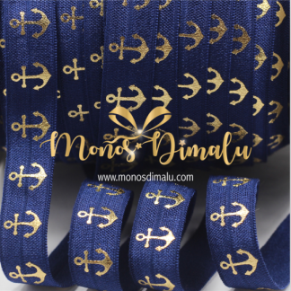 ELASTICO ANCLA NAVY 1MT