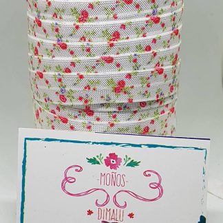 ELASTICO ESTAMPADO FLORES 1MT