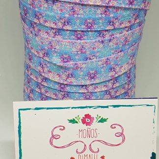 ELASTICO ESTAMPADO FLORES 1MT