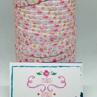 ELASTICO ESTAMPADO FLORES 1MT