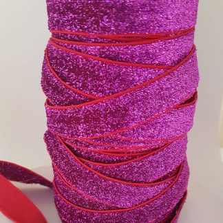 ELASTICO TERCIOPELO FUCSIA 16MM 1MT