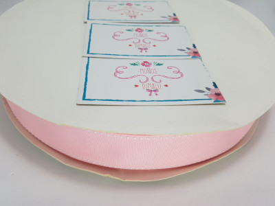 CINTA BORDADA 3.8CM ROSADO PERLA 5MTS