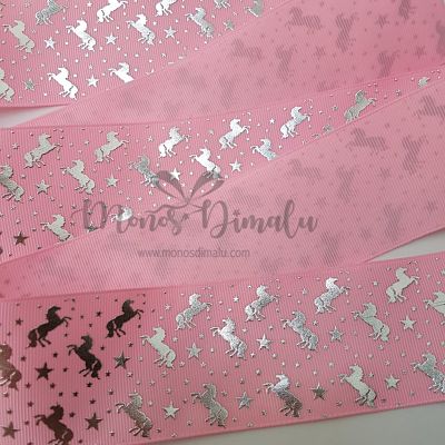 CINTA UNICORNIO METALIZADO 5CMS 1MT