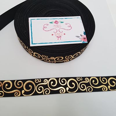 CINTA METALIZADA NEGRA 5MTS 2.2CMS