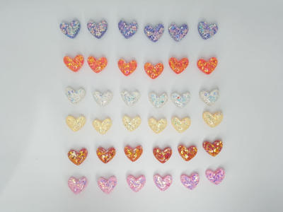 CORAZON RESINA 12UNDS SURTIDAS 2.5CMS