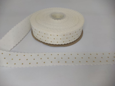 CINTA ESTRELLA IVORY 5MTS 27MM