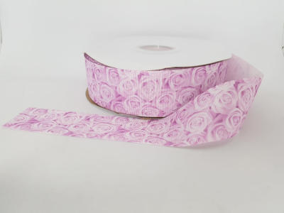 CINTA ROSAS LILA 3.8CMS 1MT