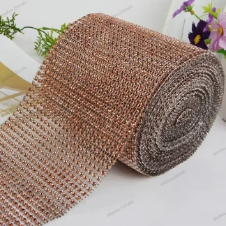 STRASS ORO ROSA 24LINEAS 1MT