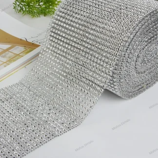 STRASS PLATEADO 24LINEAS 1MT