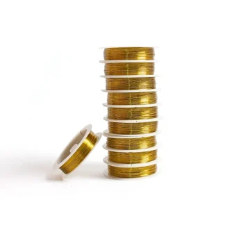 ALAMBRE 0.4 MM DORADO 15MTS